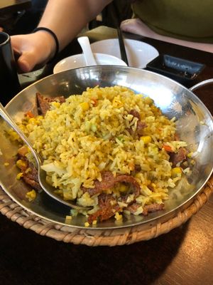 Beef fried rice at Ying Vegetarian in Kowloon
