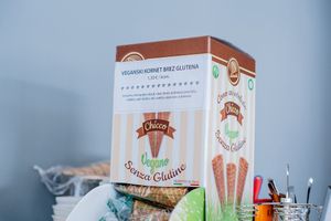 Vegan and gluten free ice cream cones. at Kavarna - Zvezda in Ljubljana