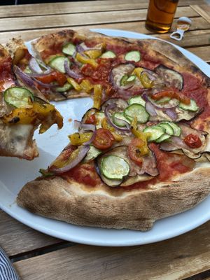 Vegetariana senza formaggio  at Pizzeria Kepris in Riomaggiore