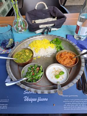 Like an Indian thali. at Persia Tenerife in Tenerife