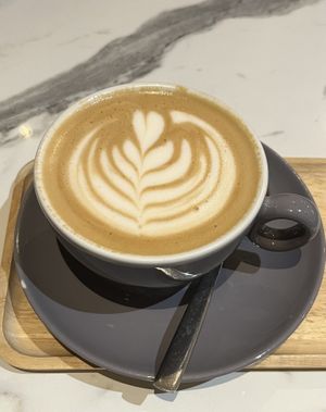 Oat lattee  at Helder & Leeuwen Café in Mannheim