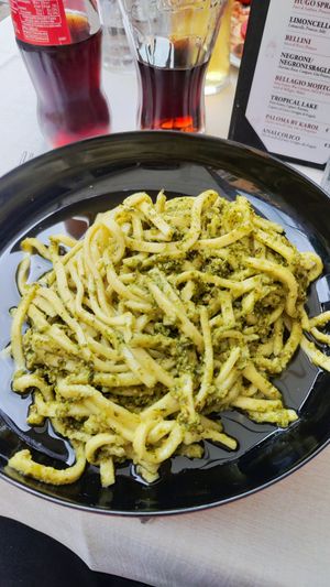 Skialatielli Con Pesto veganese at La Fontana Bellagio dei F.lli Patroni in Bellagio