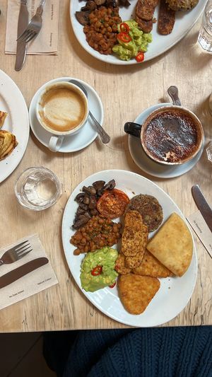 vegan breakfast spread  at The Bach in Dundee