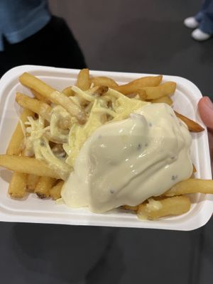 Cheese and truffle mayo loaded fries   at Feed The Village in South East London