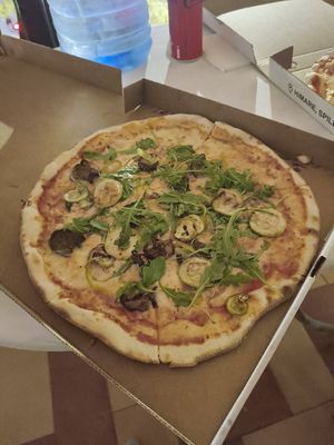Vegetarian Pizza at Pizzeria Bella Italia in Himare