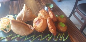 Mixed vegan starter for 2 at Surabhi in Manchester