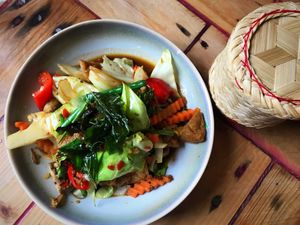 "Drunkard Noodles”  at Thai Time in Arundel