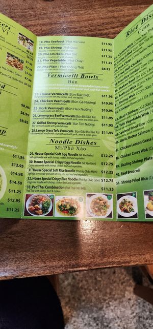 Circled numbers can be made vegan page 2 at Pho' Neighbors in Lake Elsinore