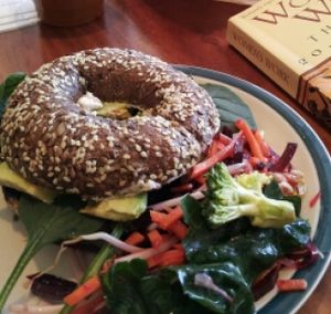 Breakfast bagel at Veggie Mama in Mount Lawley