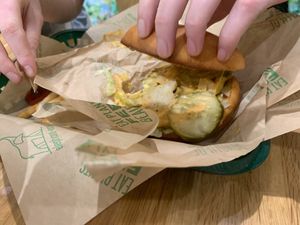 Gluten free burger  at elephant+vine in Chicago