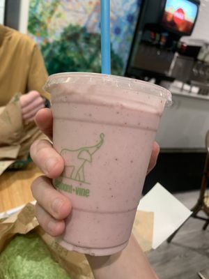 Strawberry shake  at elephant+vine in Chicago