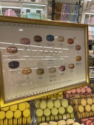 menu   at Ladurée in Vancouver