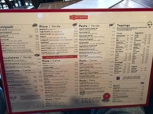 Menu at L'Osteria Rostock in Rostock
