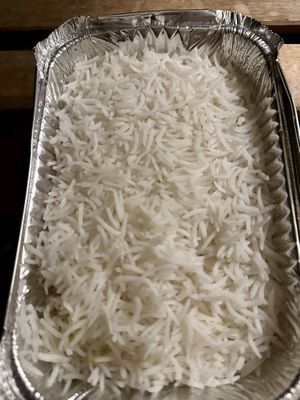 Plain white ricee  at Punjabi Dhaba La Spezia in La Spezia