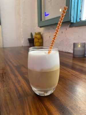 Iced coffee latte  at Umai Café  in Mallorca