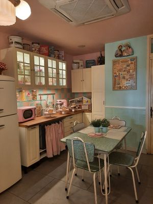 Seating area at Carolinas Petit Cafe & Tearoom in Sliema