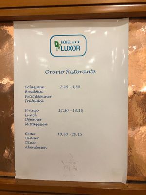 Opening hours  at Hotel Luxor in Bellaria-igea Marina