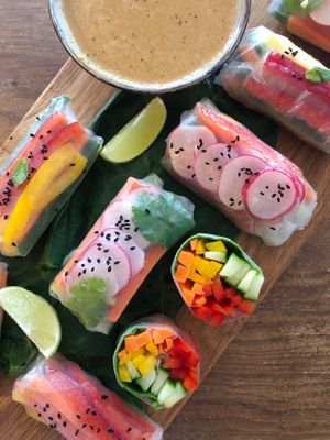 Vegan gluten-free spring rolls 😋 at Cristina's kitchen in Mechelen