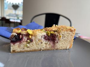 Marzipan cherry cake   at The Chakra Lounge in Bakewell