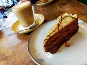 Vegan Gluten Free Pistachio Torte at The Chakra Lounge in Bakewell