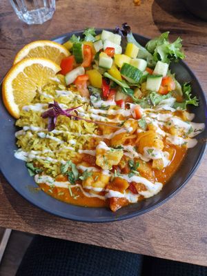 Cauliflower curry at The Chakra Lounge in Bakewell