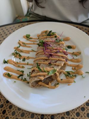 Roti wrap at The Chakra Lounge in Bakewell