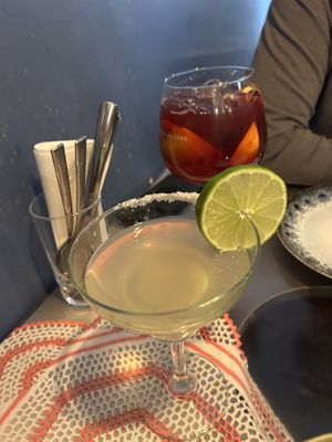 Margarita and sangria  at Da Prata 52 in Lisbon