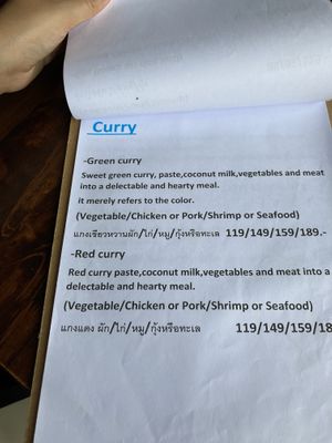 Menu  at Hom Mali Thai Food & Noodle in Ao Nang