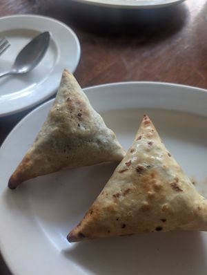 Veg samosa at Bridges Organic Health Restaurant in Nairobi