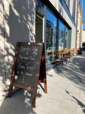 Front of the new coffee place  at Intense Coffee in Luxembourg City