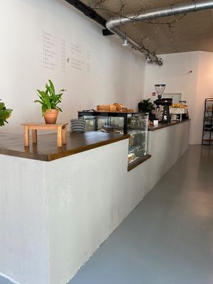 Counter to order your delicious coffee or treats  at Intense Coffee in Luxembourg City