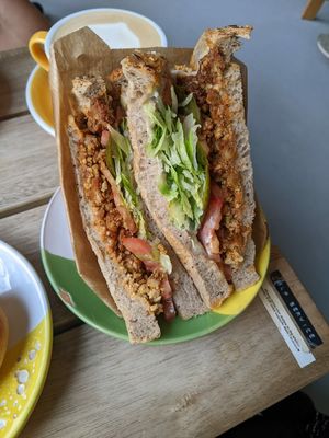 Bbq tofu sandwich at Intense Coffee in Luxembourg City