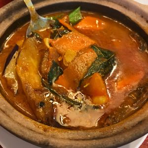 Yummy curry fish!  at Fulin Xuan Vegetarian 福临轩 in Johor Bahru