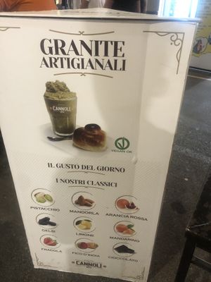 The granite options   at Cannoli & Co in Palermo