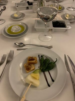Prato de entradas  at Pousadela Restaurant in Braga