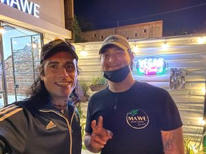 Andres at MAWE Cocina Vegana in Mazatlan