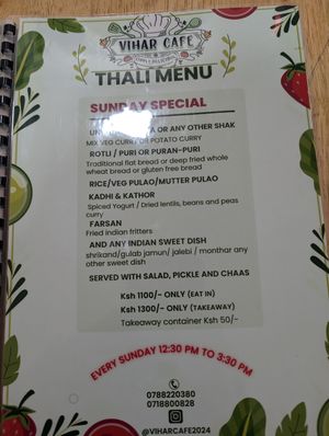  at Vihar Cafe - MP Shah Hospital in Nairobi