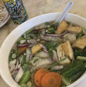 Vegan Pho.  at Van's Cafe in Reading