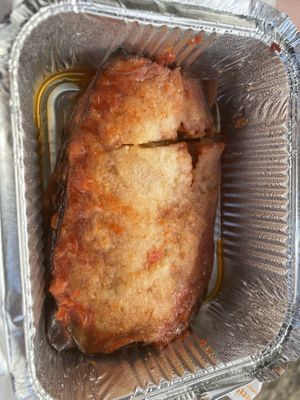 Take out aubergine parmigiana  at Te lo do io il Vegano / La Stella Vegan in Lierna