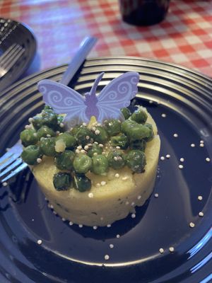 Potato cake with spices and quinoa  at Te lo do io il Vegano / La Stella Vegan in Lierna