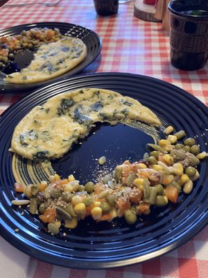 Chickpea “omelette “ with mixed vegetables   at Te lo do io il Vegano / La Stella Vegan in Lierna