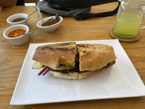 Torta milanesa  at Te Quiero Verde in Puerto Vallarta