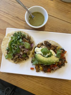 Wow and seitan al chimichurri   at Te Quiero Verde in Puerto Vallarta