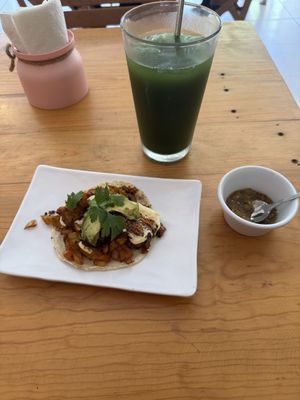 Their tacos option is actually just one taco lol. Healthier options.   at Te Quiero Verde in Puerto Vallarta