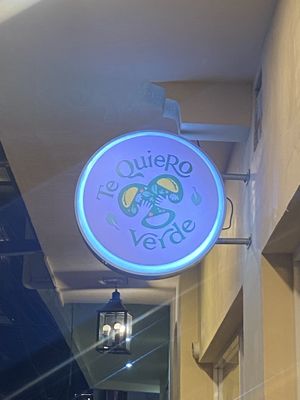 Street sign  at Te Quiero Verde in Puerto Vallarta
