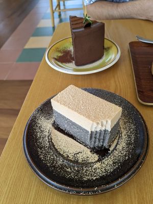 Sesame cake(we already took a bite :p ) at Five Seventh - 칠분의 오  in Jeju