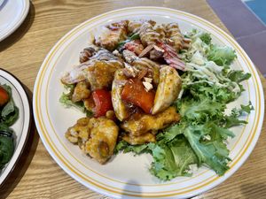 오 두둠칙-tofu and mushrooms baked and fried in a spicy soy sauce. This one was my favourite   at Five Seventh - 칠분의 오  in Jeju