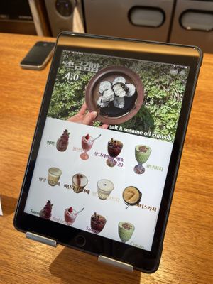 Drink menu  at Five Seventh - 칠분의 오  in Jeju