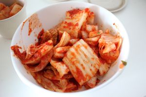 Vegan kimchi  at Five Seventh - 칠분의 오  in Jeju