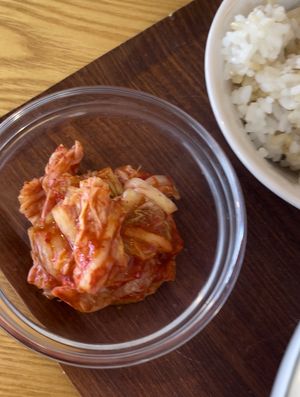 Simple Kimchi is perfect banchan!   at Five Seventh - 칠분의 오  in Jeju
